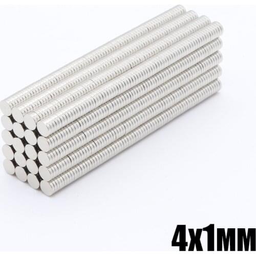 1000Pcs 4x1 mm Neodymium Magnet 4mmx1mm N35 NdFeB Permanent Small Round Super Powerful Strong Magnetic Magnets Disc 4*1