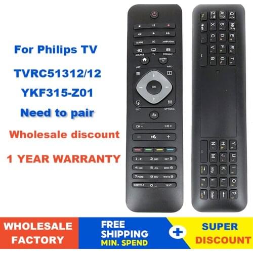 NEW Original Remote controlFor Philips TV TVRC51312/12 YKF315-Z01 For 46PFL7007T/12 46PFL7007H2 With Keyboard Fernbedienung