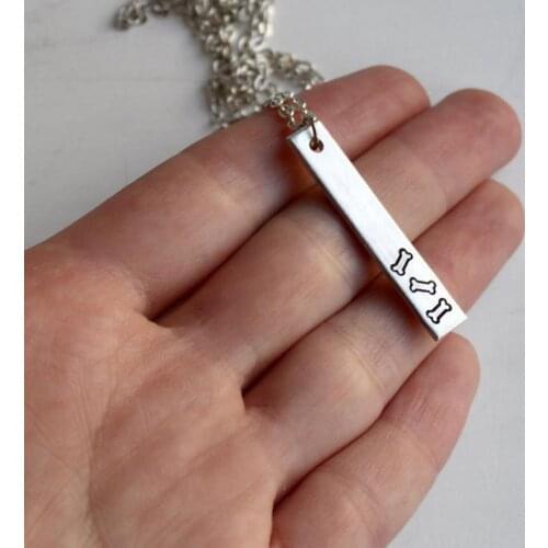 Dog-Human Dog Bone Charm Necklace Friendship Best Friend Jewelry Dog Lover Gift YLQ7315