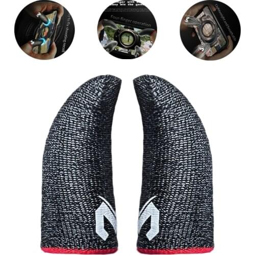 2 PCS Phone Games Sweat-Proof Finger Gloves Thumbs Finger Cover Anti-slip Cot Sleeve For PUBG Touch Screen Game Accessories