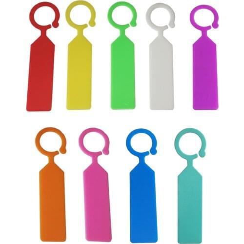 90Pcs High Quality Plastic Plants Tags Waterproof Garden Ring Label Pot Marker Stake Hanging Tags Greenhouse Bonsai Collar Tags