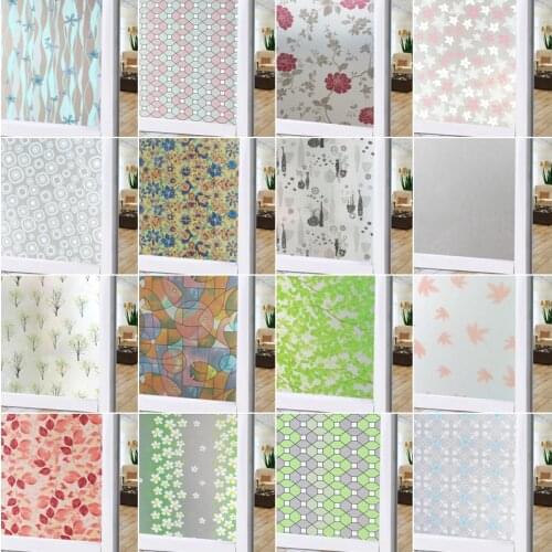 New 45X100cm Frosted Opaque Stained Glass Window Film Privacy Foil Self Adhesive Window Sticker PVC Waterproof Bedroom Bathroom