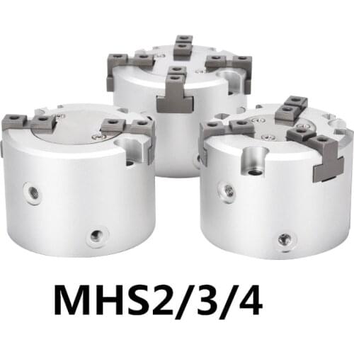 MHS2/MHS3/MHS4 Series 2/3/4 Finger Pneumatic Gripper SMC Replacement Double Action Rotating Cylinder 16D/20D/25D/32D/40D/50D