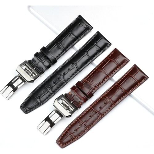 Cowhide Watchband For IWC PILOTS WATCHES PORTOFINO PORTUGIESER Watch Straps 20mm 21mm 22mm Universal Wristband Belt Accessories