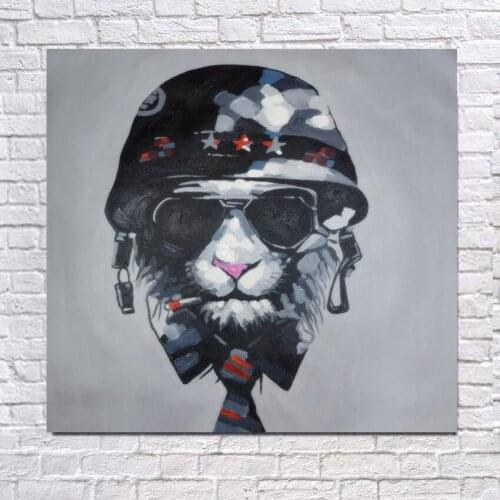 Hand painted Knife Oil Painting on Canvas Modern Abstract Animal Painting Wall Art Picture for living room Home decor