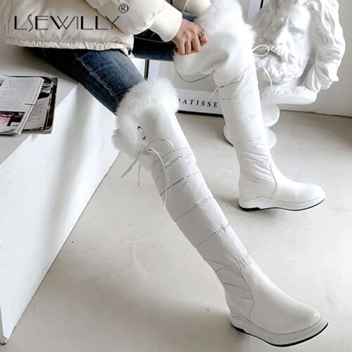 Lsewilly 2020 new arrival thigh high boots women Waterproof down snow boots fashion flat platform shoes woman winter boots
