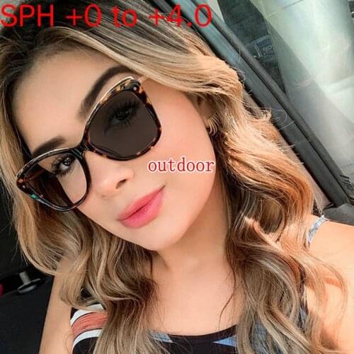 Transition Sunglasses Photochromic Reading Glasses Progressive Multifocal Reading Glasses Women Cat Presbyopia Hyperopia NX
