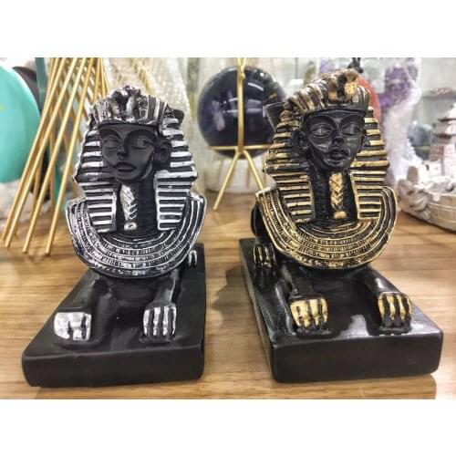 High quality Crystal Ball Base Pharaoh Sculpture Synthetic Resin Crafts Home Decor Decoration Sample Room