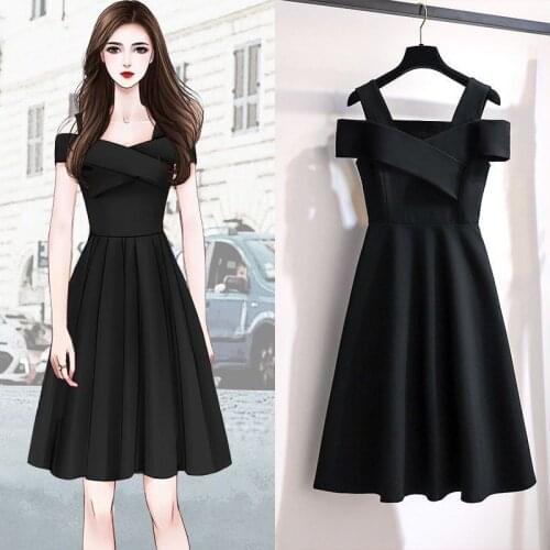 2021 Summer New Fashion cloth Elegant Womens A-Line Pleated Short-Sleeved Dress Covering Belly and Thin Waist Skirt