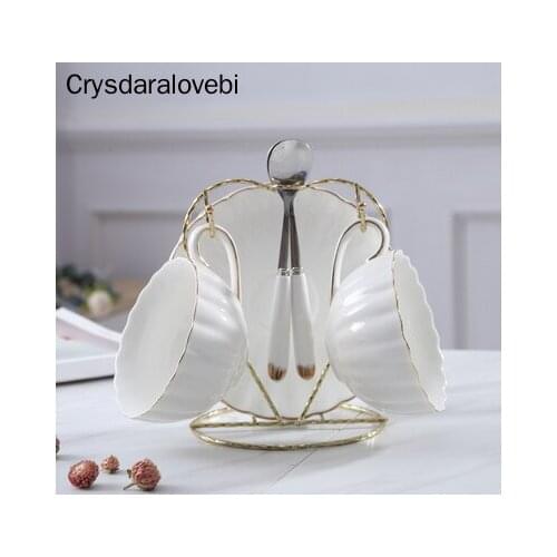 1-6PCS Pink Romantic Pumpkin Coffee Cup Set Kitchen Accessories Bone China Ceramics Tea Cup Organizer English Afternoon Red Tea