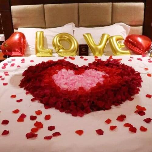 120pcs Rose Flower Petal For Wedding Room Decoration Party Stage Setting Silk Flower Petal Valentines day Decorations Petal