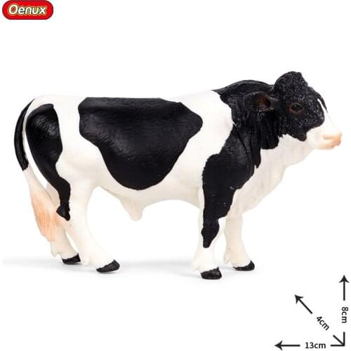 13*4*8CM Children Simulation Solid Wild Animal Model Poultry Ranch Farm Yellow Milk Cow Yak Toy Decoration