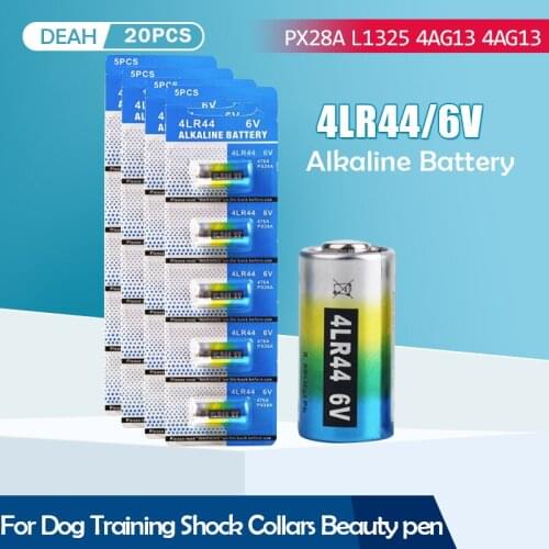 20PCS 6V 4LR44 Dry Alkaline Battery A544V A55 4034PX PX28A L1325 4AG13 544 4A76 For Dog Training Shock Collars Beauty Pen Camera