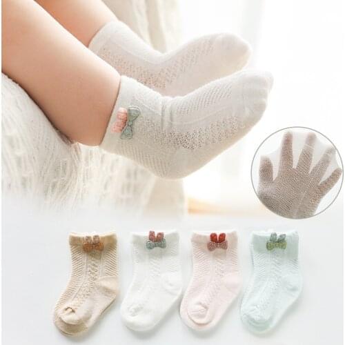 4 Pair High Quality Summer Thin Cartoon Comfort Cotton Newborn Socks Kids Boy New Born Baby Girl Socks Baby Boy Socks Clothes