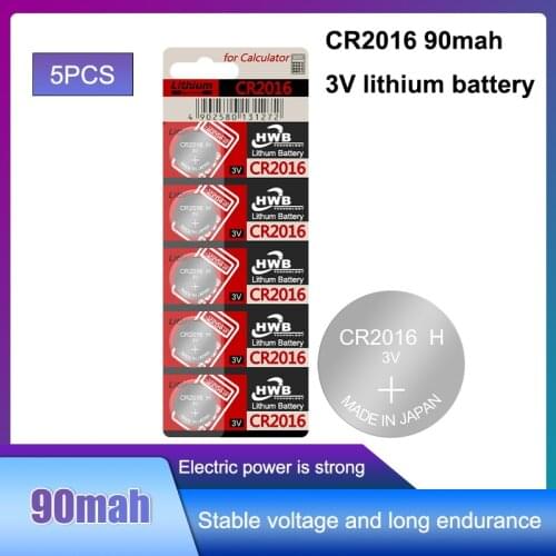 5PCS Button Battery for maxell CR2016 3V Lithium Cell Coin Batteries LM2016 BR2016 DL2016 Watch Electronic Promotion Toy Remote