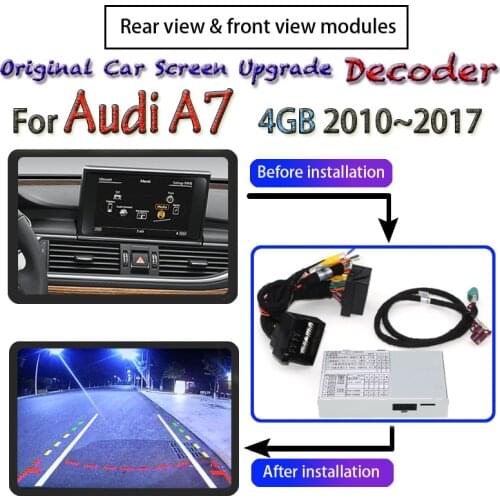 Rear Camera Adpter For Audi A7 4GB 2010~2017 MMI Interface Original Car Screen Display Upgrade Decoder Rear View Backup Camera