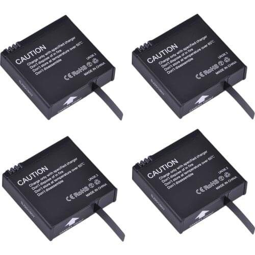 Tectra 4pcs Li-ion 3.8V 1200mAh Original SJCAM SJ8 Camera Battery for SJCAM SJ8 Series SJ8Air SJ8Plus SJ8Pro
