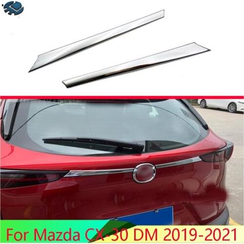 For Mazda CX-30 DM 2019-2021 Car Accessories ABS Chrome Rear Boot Door Trunk Lid Cover Trim Tailgate Garnish