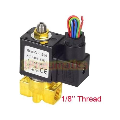 Free Shipping Thread 1/8'' 3 Way Valve High Quality Mini Water Solenoid Valve 1PC-VX2320-06 DC12V