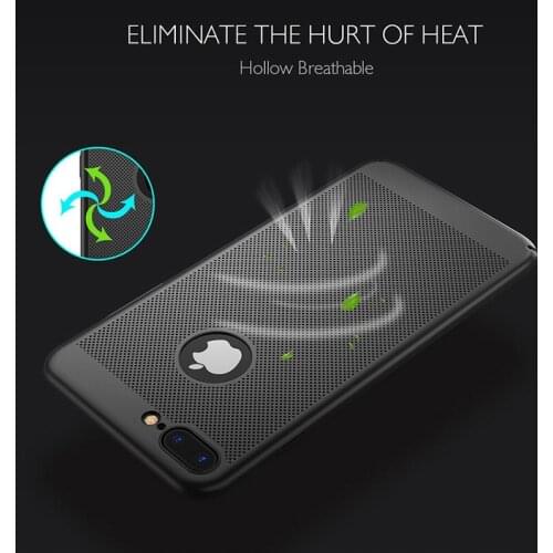 JAVY Breathing Phone Case For iPhone 12 Pro Max Mini 11 X XR XS Air Vent Grid Hole Cover For iphone 8 7 6 6S plus 5 5S SE