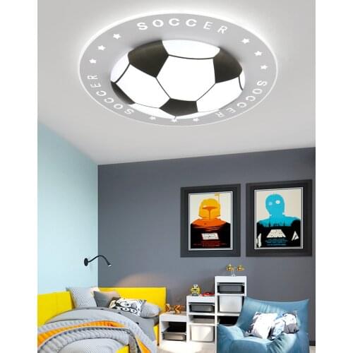 Childrens room led boy bedroom cartoon personality creative girl room football ceiling lamp
