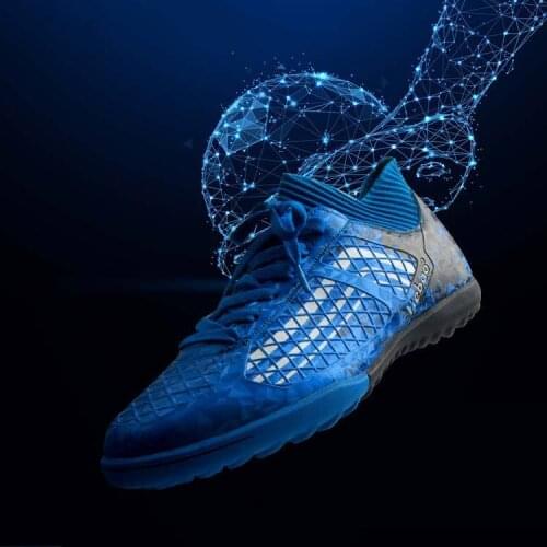 Exclusive! TIEBAO Football Shoes Chuteira Futebol High Ankle TF Turf Football Boots Outdoor Sports Training Soccer Shoes