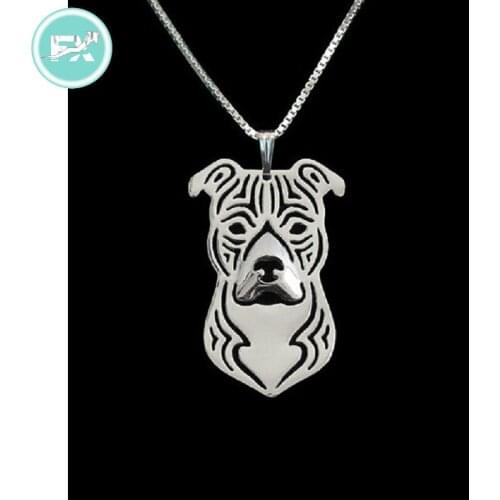 G.SKY (Buy One Get One More for Free) American Staffordshire Terrier Necklace Fashion Pit Bull Necklace Pet Dog Jewelry Woman