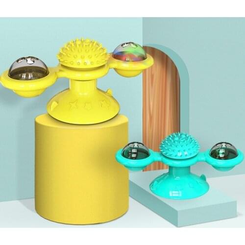 Cat toys relieve boredom pet supplies sucker turntable funny cat stick spinning windmill kitty toy self-hey