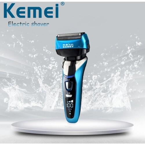 KEMEI 3D Reciprocating Electric Razor Shaving Machine LCD Display Rechargeable Washable Beard Hair Shaver for Men Km-8150 F30