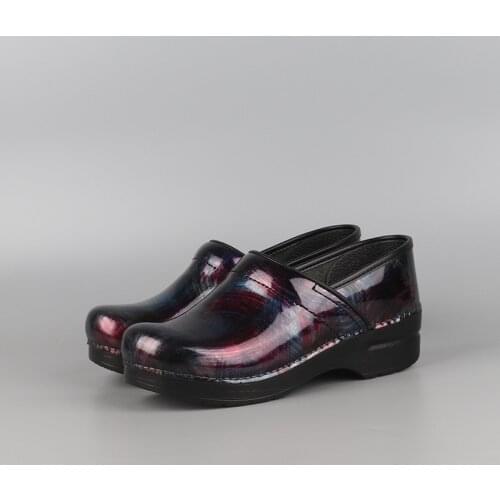 Classical Japanese style comfortable leather shoes on the street professionals, female Duncan overshoes foot big head for women