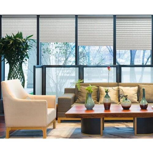 Mini Blinds for windows High quality No Drill Shangri-la Fabric window blinds and shades for living room decoration standard