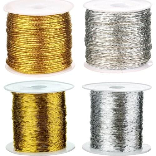 Mix Color 1 Roll 50/40/20 meters diameter 0.15/1/1.2 Waxed Thread Cotton Cord String Strap Rope Bead for DIY Jewelry Making