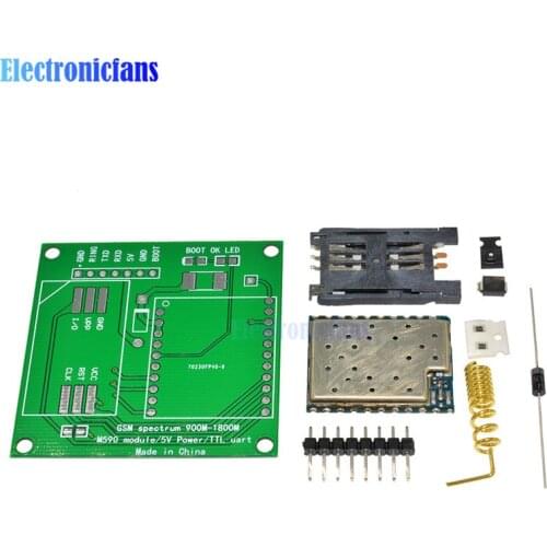 5Pcs/lot M590E GSM GPRS Module 900m-1800m SMS Message Diy Kits M590 Standard AT Instruction Set CPU MCU Test 5V 50mm*50mm