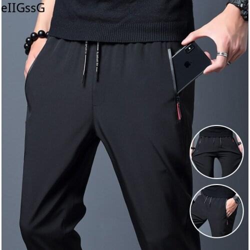2021 Mens Temperament Casual Pants Jogging Fitness Quick-drying Sports Pants Mens Summer Breathable Slim Pants Pencil Pants