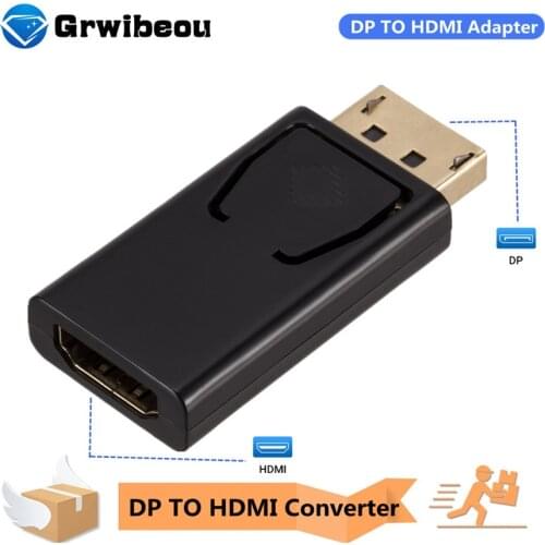 1080P DisplayPort to HDMI Adapter Converter Display Port Male DP to HDMI Female HD TV Cable Adapter Video Audio For PC TV