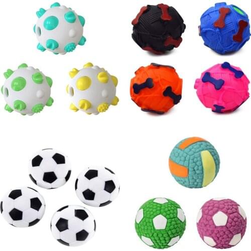 Pet Dogs Toy Squeaky Pet Dog Stretch Rubber Leaking Ball Toys for Small Dogs Rubber Chew Puppy Tooth Cleaning toys
