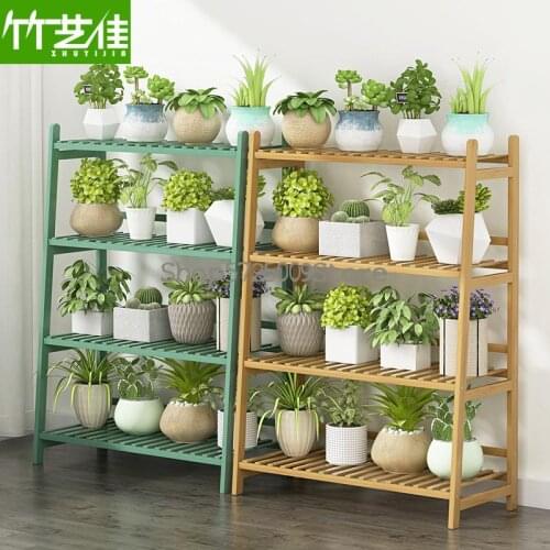 Flower shelf balcony decoration living room floor-standing solid wood fleshy green radish shelf indoor flower pot multi-layer sm