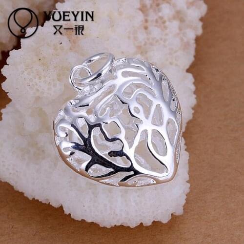 Silver plated pendant for women Necklace accessories Trendy wedding jewelry P010 beautifully Romantic engagement