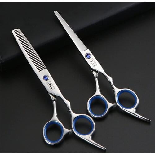 6“ JP 440C Professional Hairdressing Haircut Scissors Stainless Steel Barber Shop Thinning Scissors Salon Barbershop Set