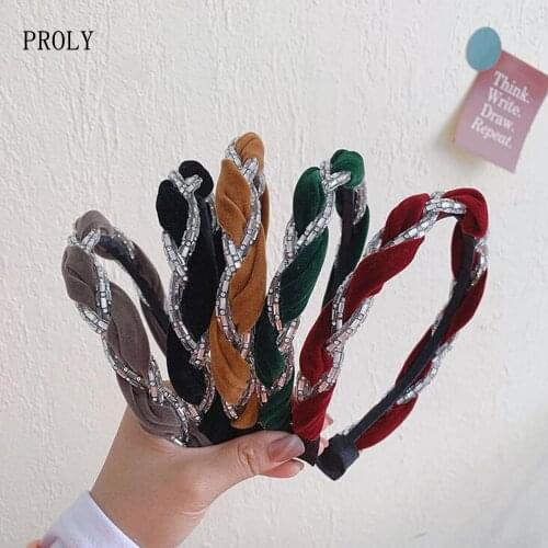 PROLY New Fashion Women Hairband Shining Rhinestone Entangled Headband Fresh Classic Headwear Girls Hair Accessories