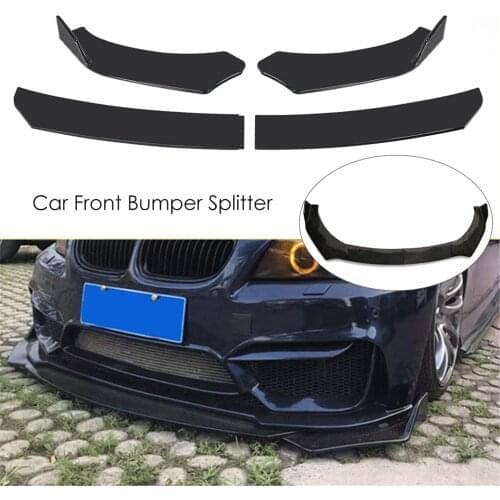 Car Front Bumper Splitter Universal Durable Guard Cover Car Front Lip Chin Bumper Body Kit Black Protection Auto Parts 2021 New