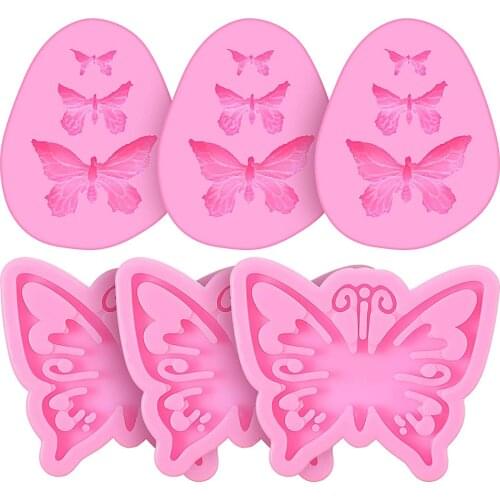 DIY Butterfly Shape Keychain Casting Silicone Mould Keyring Epoxy Resin Mold Handmade Crafts For Decoration Making Tool