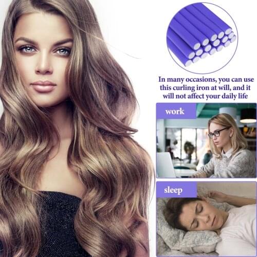Curling Rods No Heat Hair Curlers for Long Hair Soft Foam Heatless Hair Rollers 1 Set