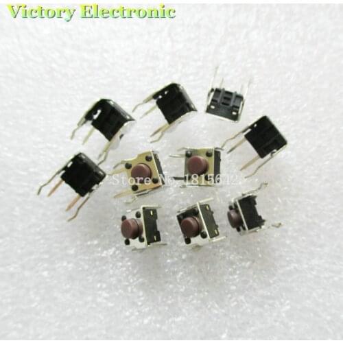 50PCS PCB Momentary Tactile Tact Push Button Switch Right Angle With stent 6*6*4.3/5/6/7/8/9/12mm 6x6x4.3/5/6/7/8/9/12 MM