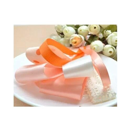 YY Promotion 7 patterns Orange Ribbon MIXed styles satin DIY decorative border Ornament cartoon hairbow bowknot, free shipping