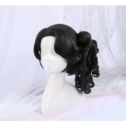 Anime Game Identity V Black Wig Synthetic Hair Daily Outdoor Decoration Cosplay Accessories Women Girl Gift 1pcs