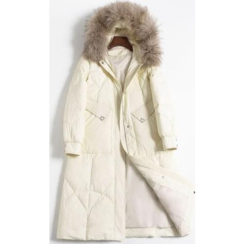 Plus Size Winter Down Jacket Women 2021 Hooded Solid color Casual Womens Down Coat With Fur Collar Thick Overcoat Female