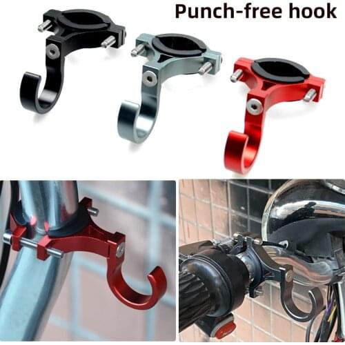 1 Pcs Punch-free article Hook For Motorcycle Electric Bicycle Handlebar Hook CNC Aluminum Alloy Hook Storage Hook Accessories