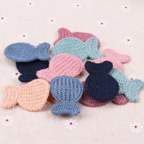 10pcs Fish Knitted Lace Applique Trim Embroidered Lace Ribbon For Garment Accessories Decoration Sewing 35mm