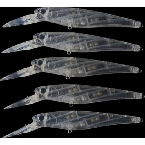 15CM/15.8G 50pcs Blank Unpainted Bait DIY Minnow Crankbait wobbler Unpainted Lure Freshwater Fishing Blank Hard Lures Isca Pesca